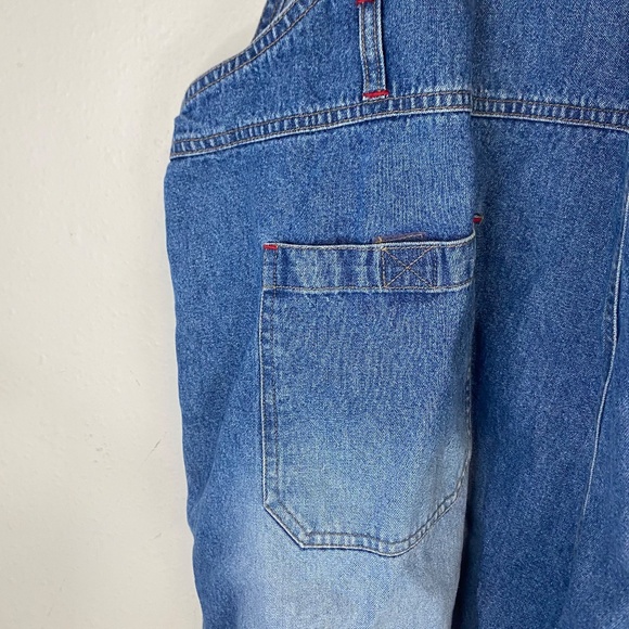 VTG Disney Winnie the Pooh Denim Bib Overalls Shorttails Shorts Womens 26W/28W - Picture 9 of 13